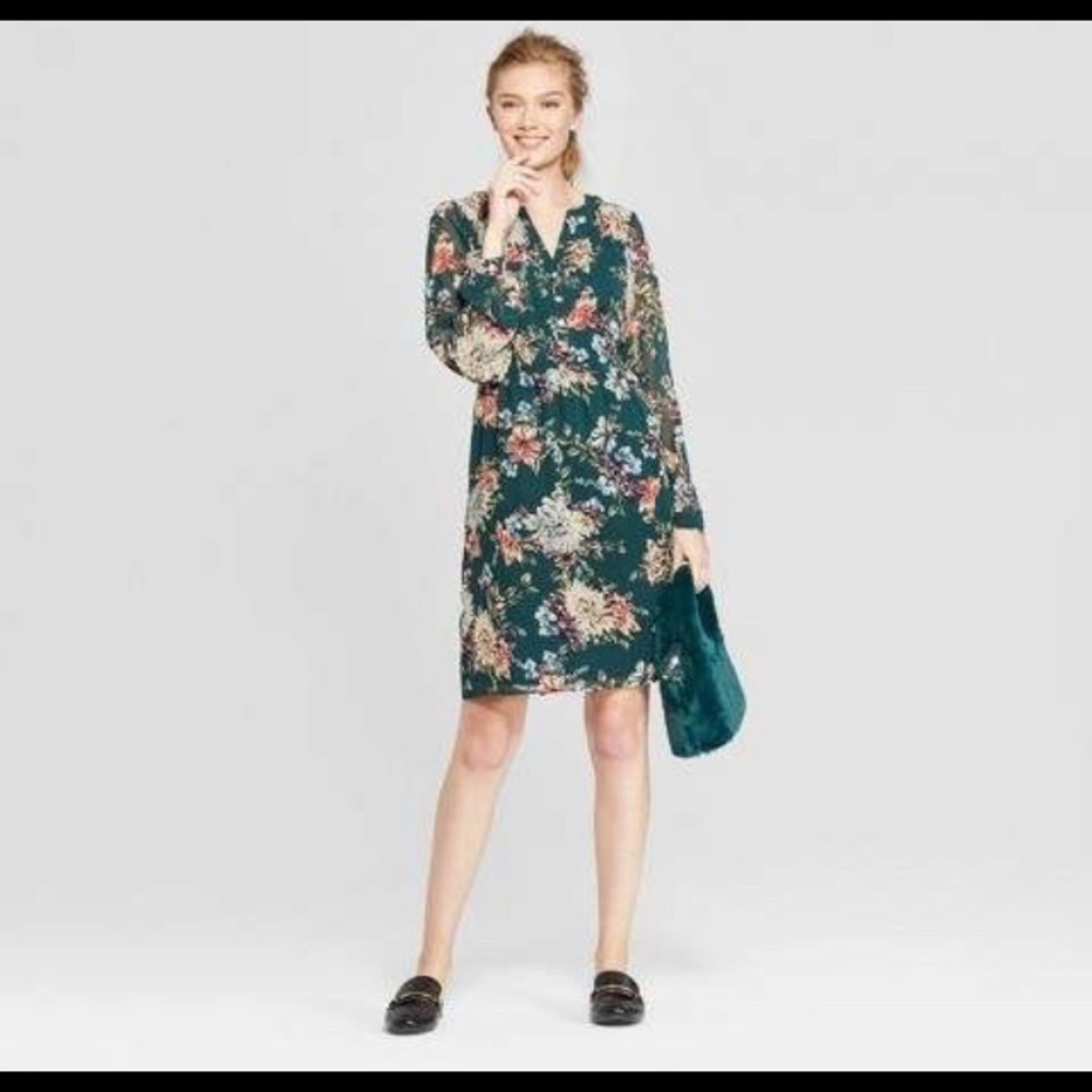 Target: A New Day Green floral dress